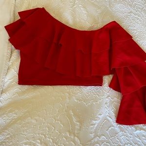 Nasty Gal one shoulder Crop Top